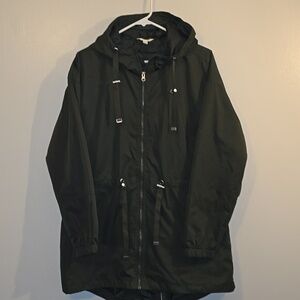 Time and Tru Men's Olive Hooded Raincoat LOT-R1